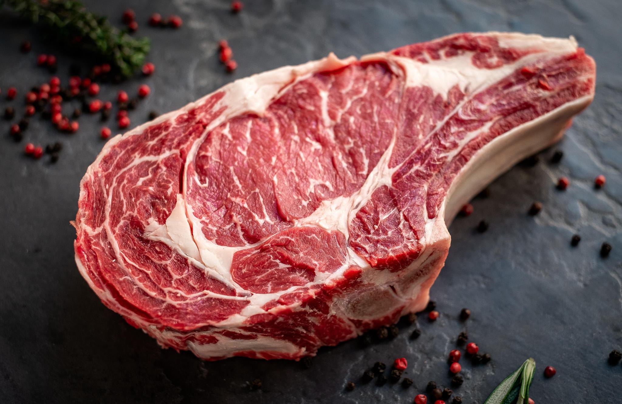 100% Grass Fed Bone in Ribeye Steak