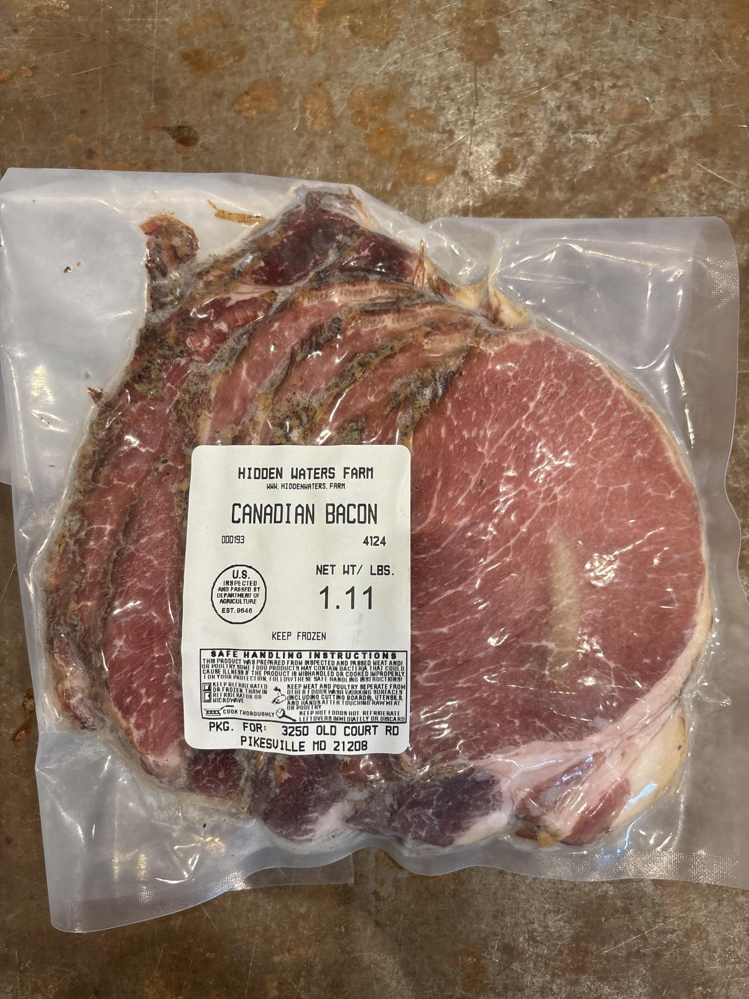 Heritage Berkshire Pork Nitrate Free Canadian Bacon